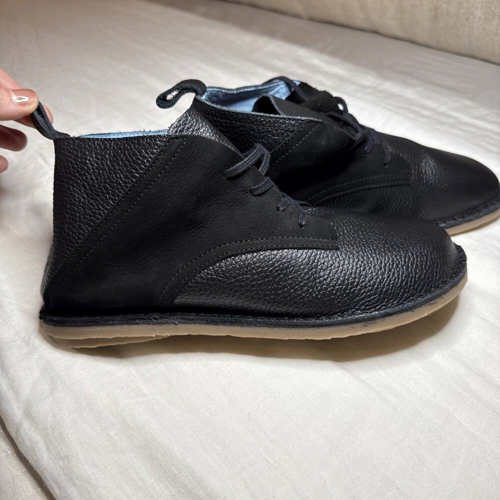 Gudrun Sjoden Black Leather Suede Lace Up Shoes EU 40